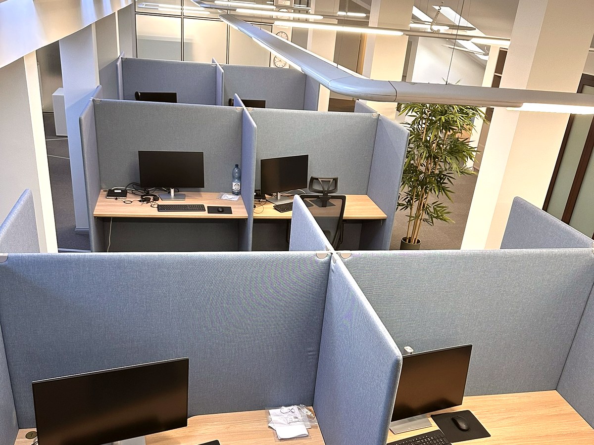 Elevated view of private calling stations
